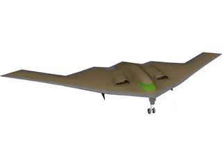 B-2 Northtrop Stealth 3D Model 3D Preview