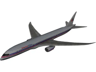 Boeing 787 American Airlines 3D Model