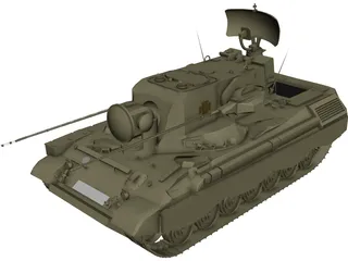 Flackpanzer Gepard 3D Model 3D Preview