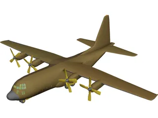 Lockheed C-130 Hercules 3D Model