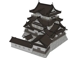 Castle Hikone 3D Model 3D Preview
