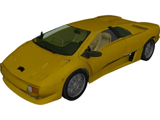 Lamborghini Diablo (1990) 3D Model 3D Preview