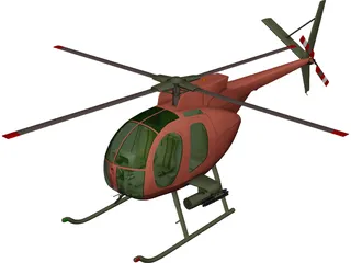 Hughes OH-6A Cayuse 3D Model