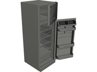 Refrigerator 3D Model 3D Preview