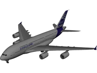 Airbus A380 Airliner 3D Model