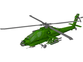 Boeing AH-64 Apache 3D Model 3D Preview