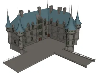 Chateaux Azay Le Rideau 3D Model
