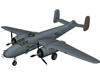 North American B-25J Mitchell 3D Model