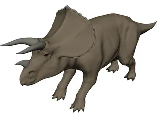 Triceratops 3D Model 3D Preview