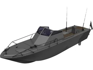 Fishing Boat Wahoo 3D Model