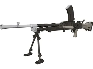 303 Bren MK1 Machinegun 3D Model