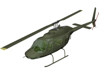 Bell 206 JetRanger [+Interior] 3D Model