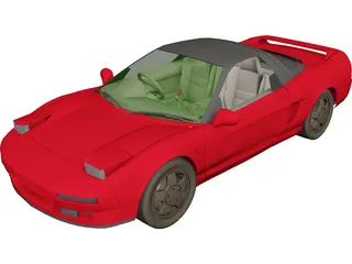 Honda [Acura] NSX (1990) 3D Model 3D Preview