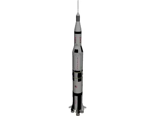 Apollo Saturn V Rocket 3D Model