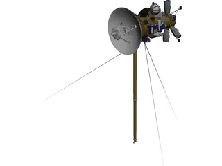 Cassini Probe Spacecraft 3D Model