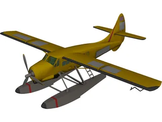 de Havilland Canada DHC-3 Otter 3D Model 3D Preview