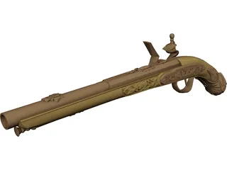 Doglock Handgun XVIII 3D Model