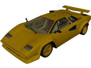 Lamborghini Countach (1978) 3D Model 3D Preview