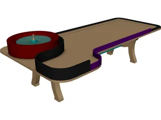 Roulette Table 3D Model