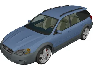 Subaru Outback Wagon (2005) 3D Model