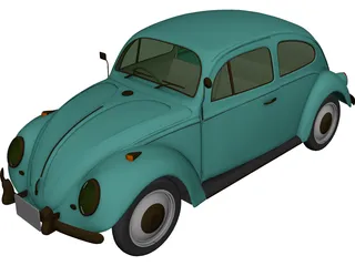 Volkswagen Beetle (1954) 3D Model