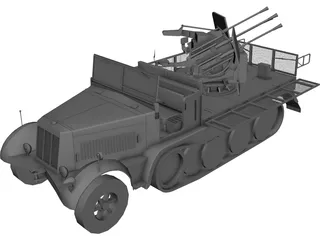 SDKFZ 7/1 3D Model