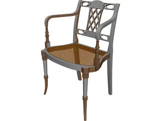 Chair Sheraton Elbow 3D Model