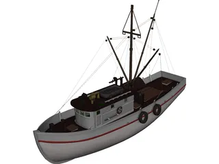 Shrimp Boat 3D Model