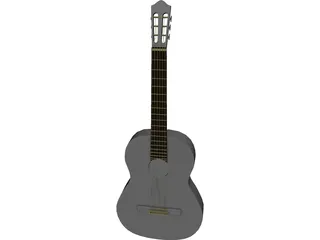 Guitar Spanish 3D Model