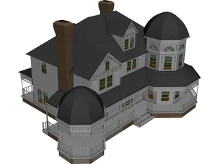 House Victorian 3D Model 3D Preview