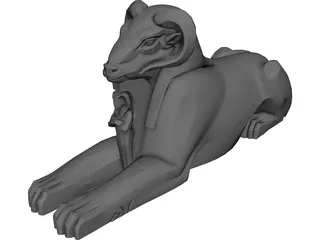 Egyptian Statue 3D Model