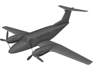 Beechcraft King Air B-200 Beech King 3D Model 3D Preview