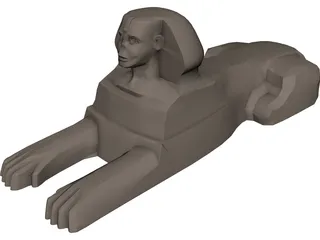 Egyptian Sphinx 3D Model