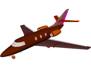 Dassault Falcon 100 3D Model