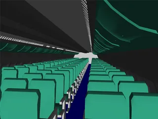 Airbus A300 Interior 3D Model 3D Preview