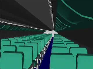 Airbus A300 Interior 3D Model