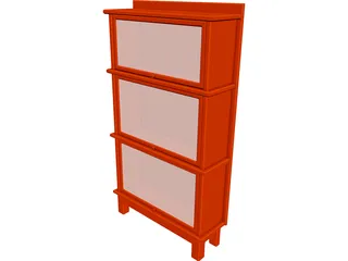 Bookcase 3D Model 3D Preview