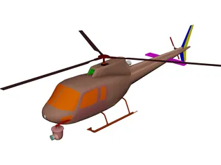 Eurocopter AS-350 Ecureuil 3D Model