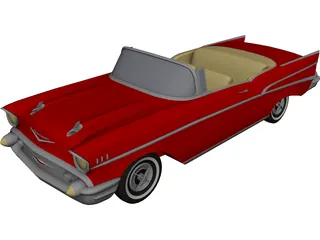 Chevrolet BelAir Convertible (1957) 3D Model 3D Preview