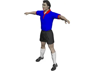 Soccer Player 3D Model 3D Preview