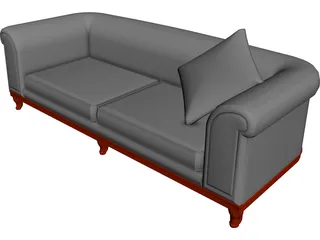 Sofa Round Back 3D Model