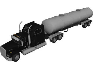 Semi Tanker 3D Model 3D Preview
