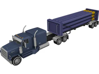 Liquid Nitrogen Carrier Truck 3D Model