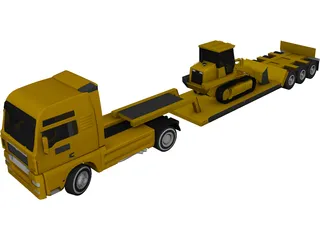 Euro Lowboy 3D Model