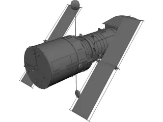 Hubble Space Telescope CAD 3D Model