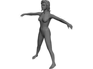 Woman CAD 3D Model