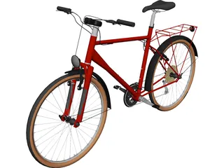 Bike Touring 3D Model 3D Preview