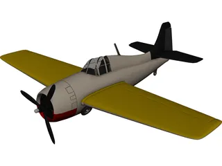 F4F Wildcat 3D Model