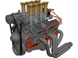 Engine Chevrolet Small Block 3D Model