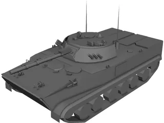 BMP-3 Infantry Fighting Vehicle 3D Model 3D Preview